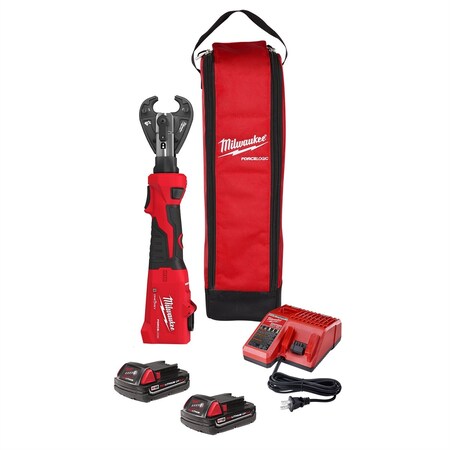 Milwaukee Tool M18 FORCE LOGIC 6T Linear Utility Crimper Kit w/ Snub Nose Jaw 2978-22